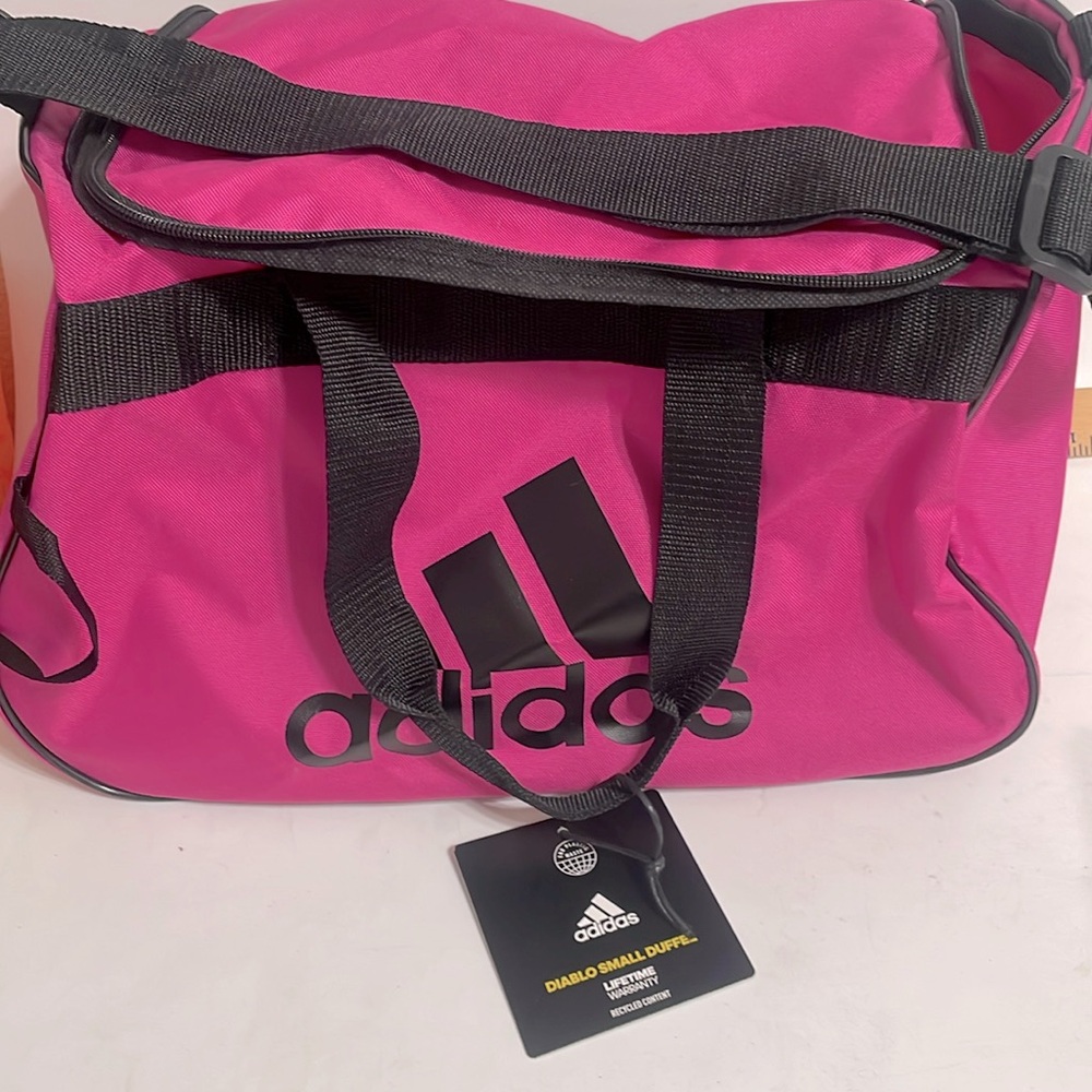 Adidas Diablo Small Duffel Athletic Training Bag Unisex Pink Black